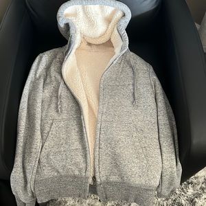 Uniqlo Heat tech lined zip up hoodie